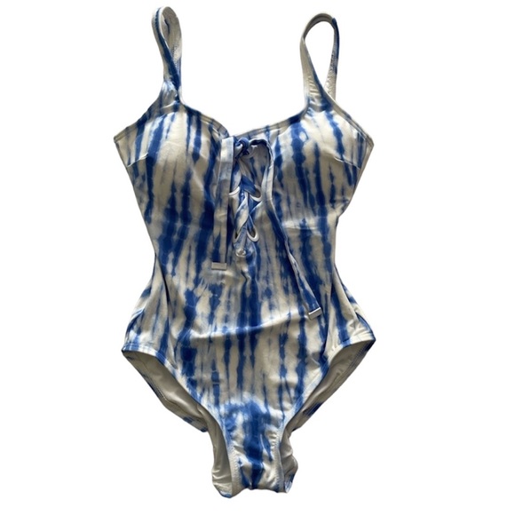 Michael Kors Other - Michael Kors One Piece Swimsuits Pull On Color Blue White Size 10